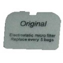 NILFISK Vacuum cleaner filter EXHAUST FILTER TO SUIT NILFISK GD5 / GD10 BACKPACKS